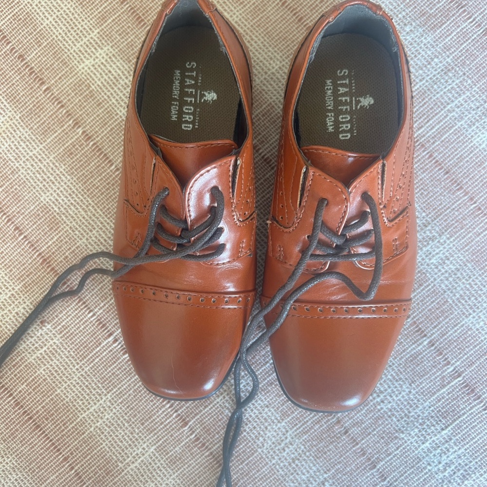 Stafford Dane Jr Little & Big Kid Boys Cap Oxford Shoes